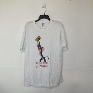 Disney The Lion King T-Shirt Men Size XXL White Rule The Jungle Short Sleeve Tee